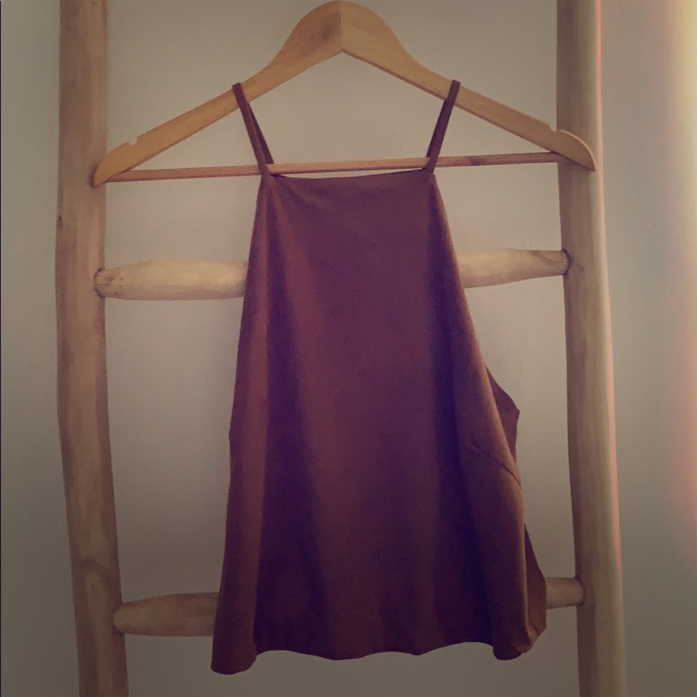 Suede tank top